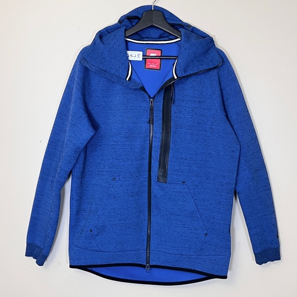 Nike Tech Fleece Full Zip Hoodie Jacket - Men's Size M - Blue - Picture 1 of 11